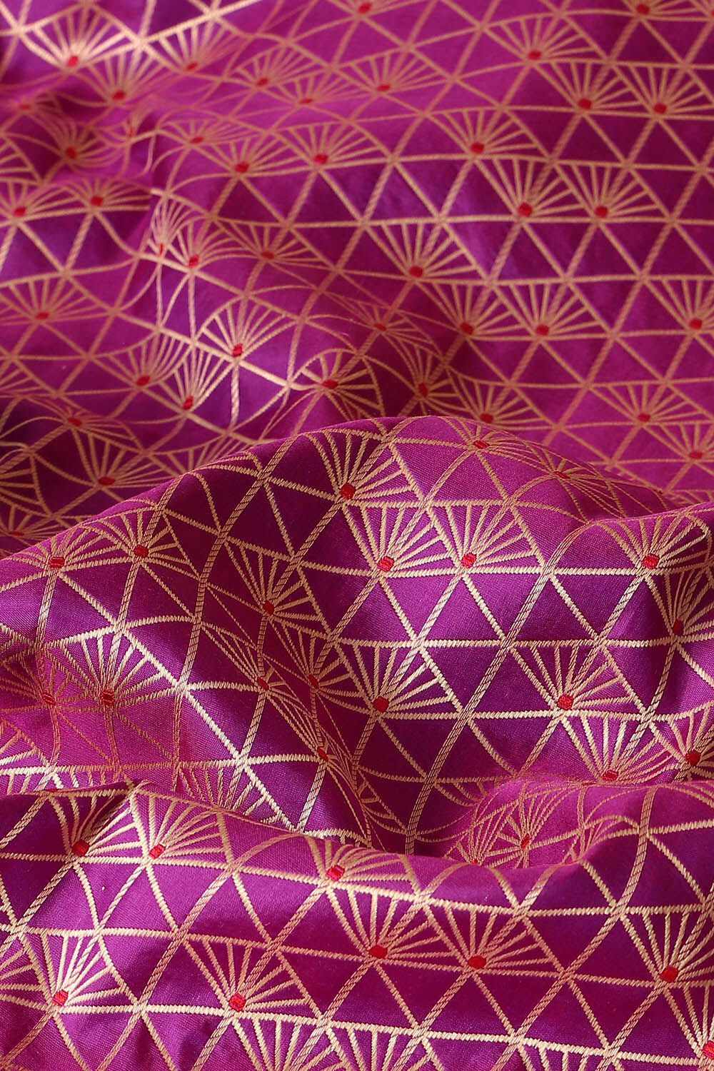 Purple Pure Silk Banarasi Brocade Saree image number null