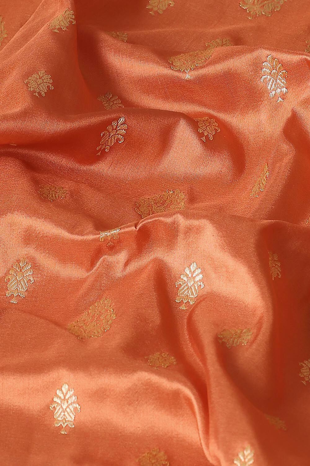 Orange Pure Silk Banarasi Saree image number null