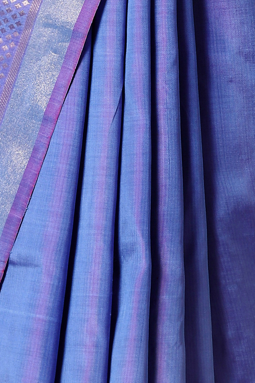 Blue Pure Silk Woven Saree image number null
