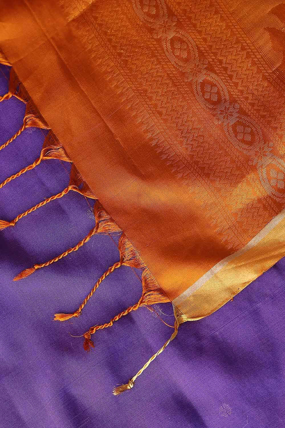 Purple Pure Silk South Saree image number null