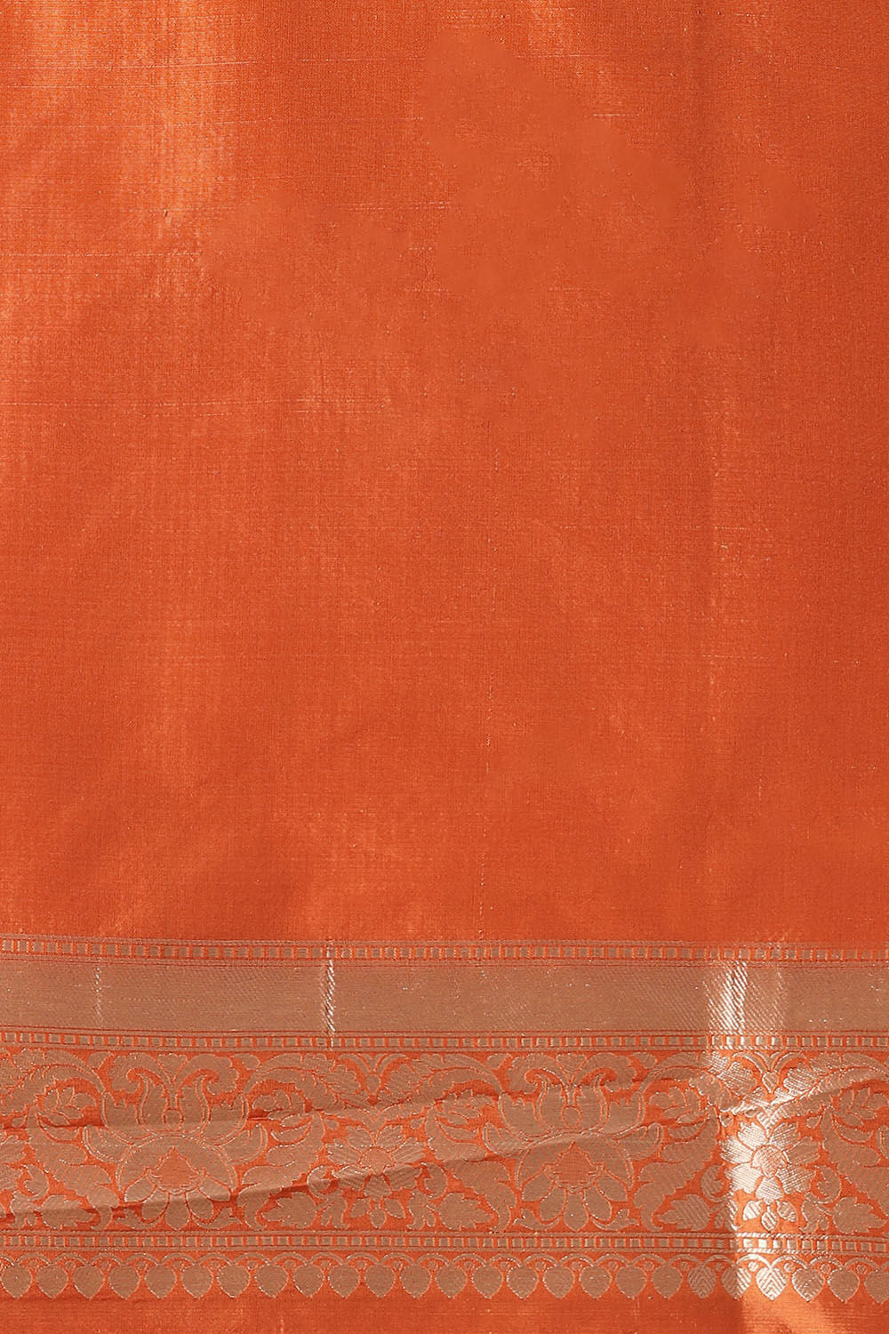 Dark Orange Pure Silk Banarasi Saree image number null