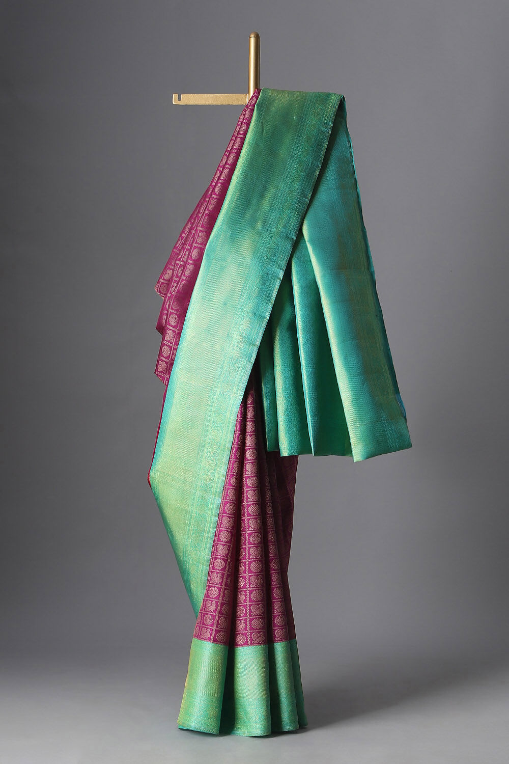 Pink Pure Silk Kanjivaram Saree image number null