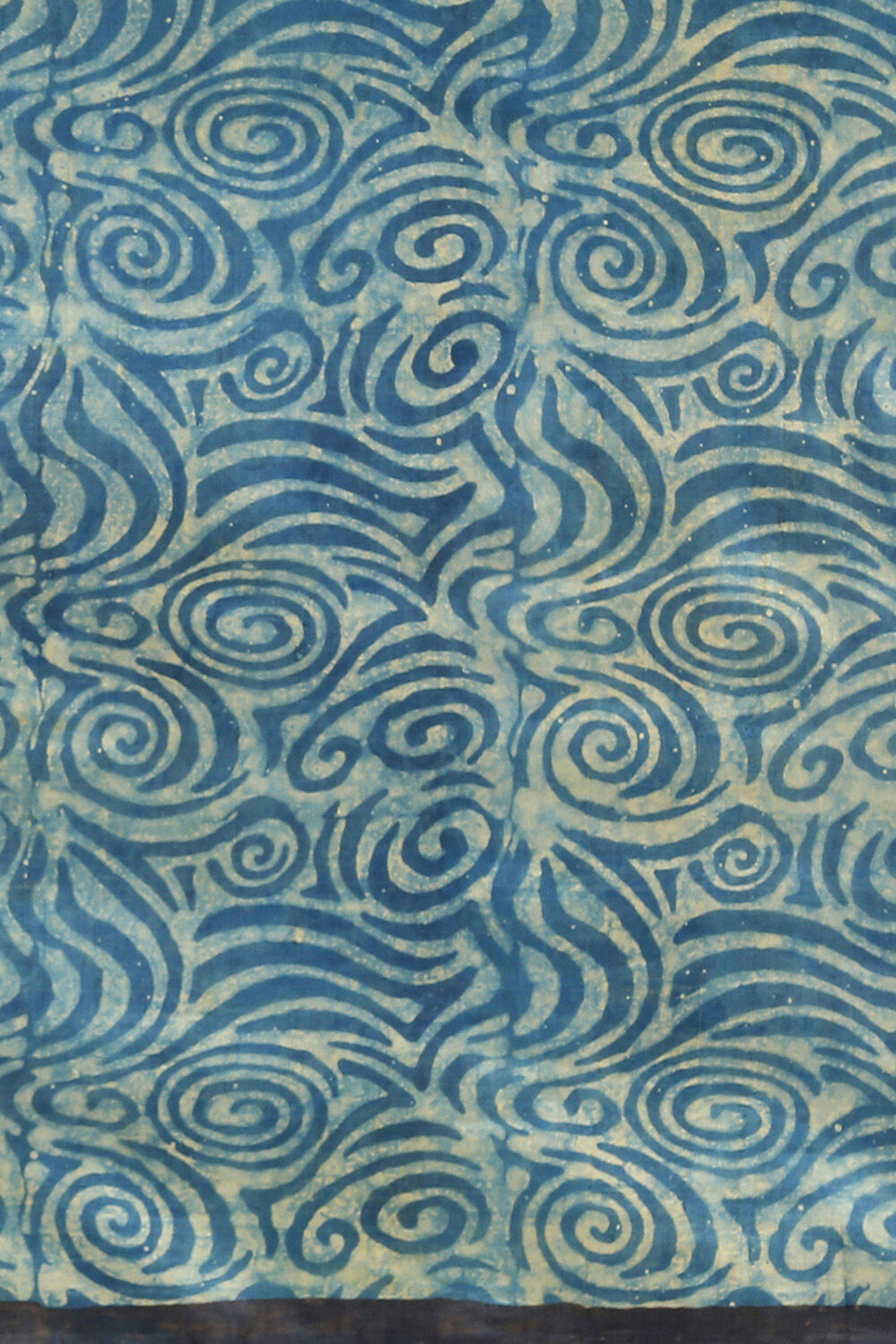 Blue Ajrakh Hand Blockprinted Pure Silk Saree image number null