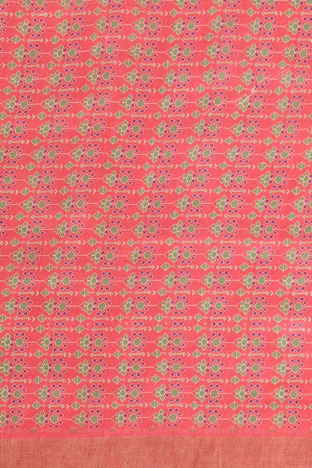 Red Pure Tussar Silk Digital Printed Saree image number null