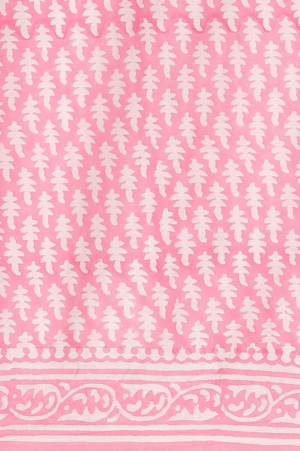 Light Pink Pure Cotton Sanganeri Printed Saree image number null
