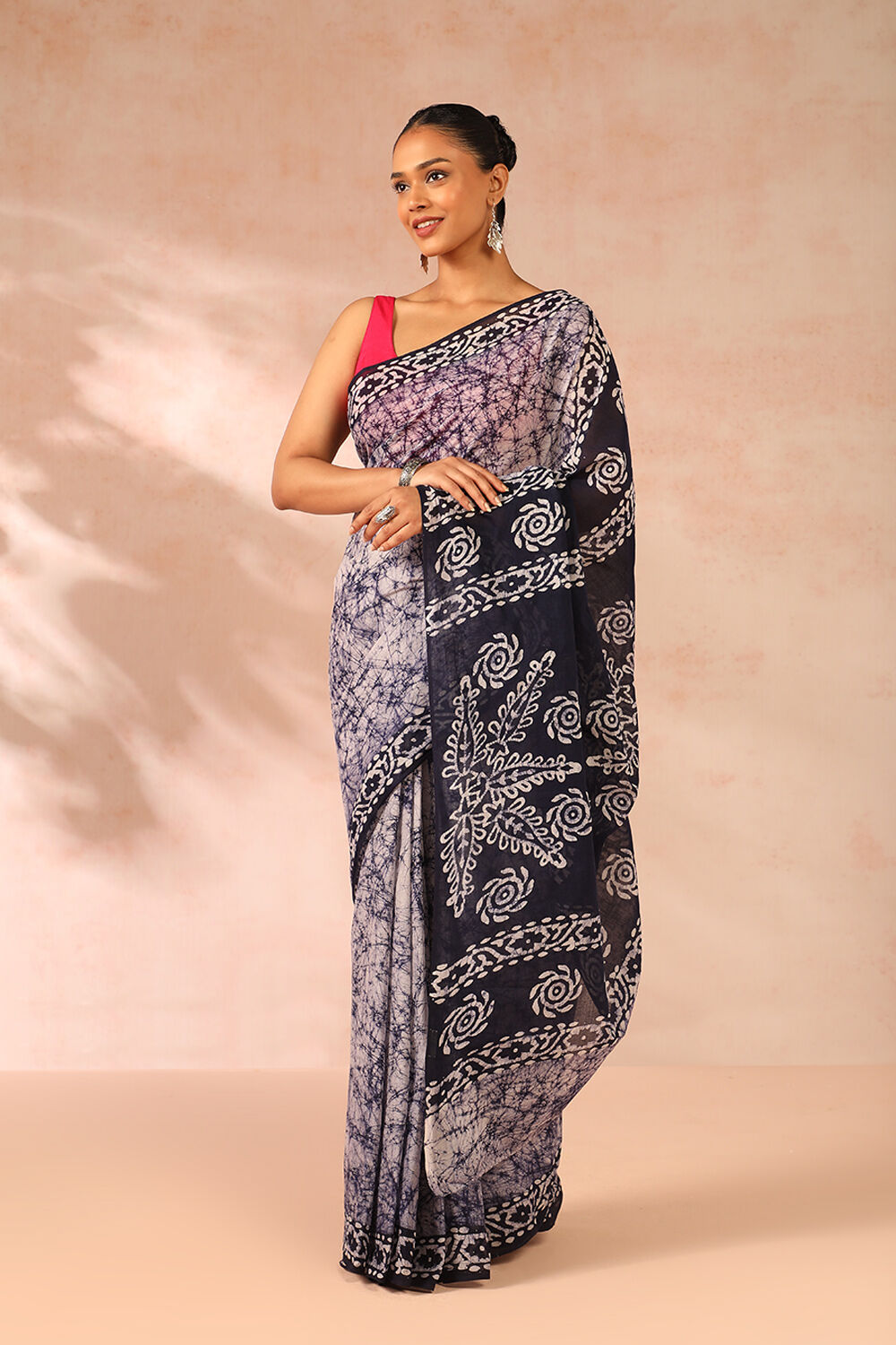 White Ujjain Pure Cotton Printed Saree image number null