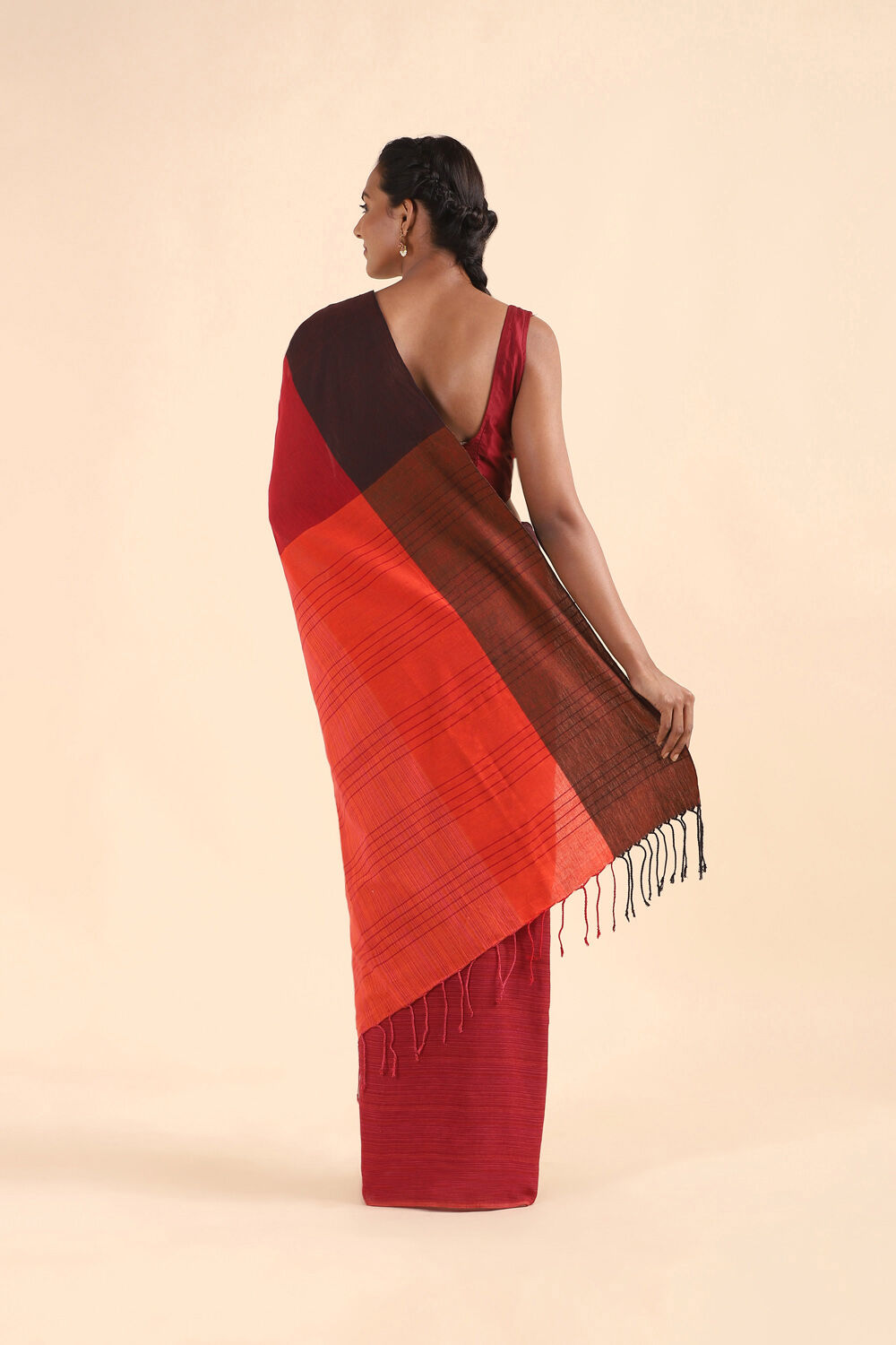 Red Pure Soft Silk Saree image number null