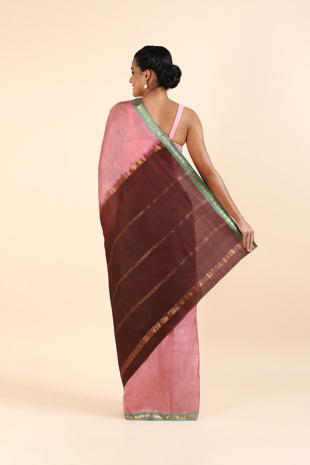 Light Pink Pure Soft Silk Saree image number null