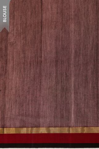 Dark Red Eknaliya Pure Silk Cotton Chanderi Saree thumbnail image number null