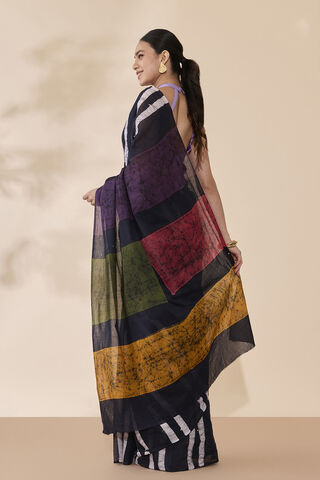 Black Ujjain Pure Cotton Batik Saree thumbnail image number null