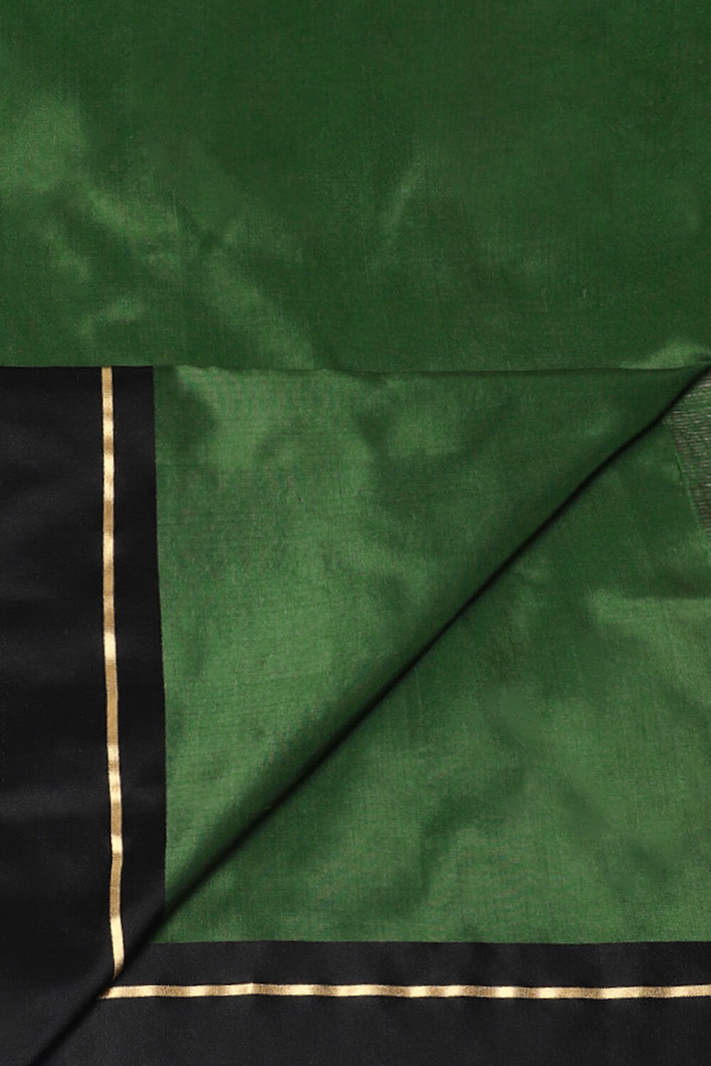 Dark Green Pure Silk Banarasi Tanchoi Saree image number null
