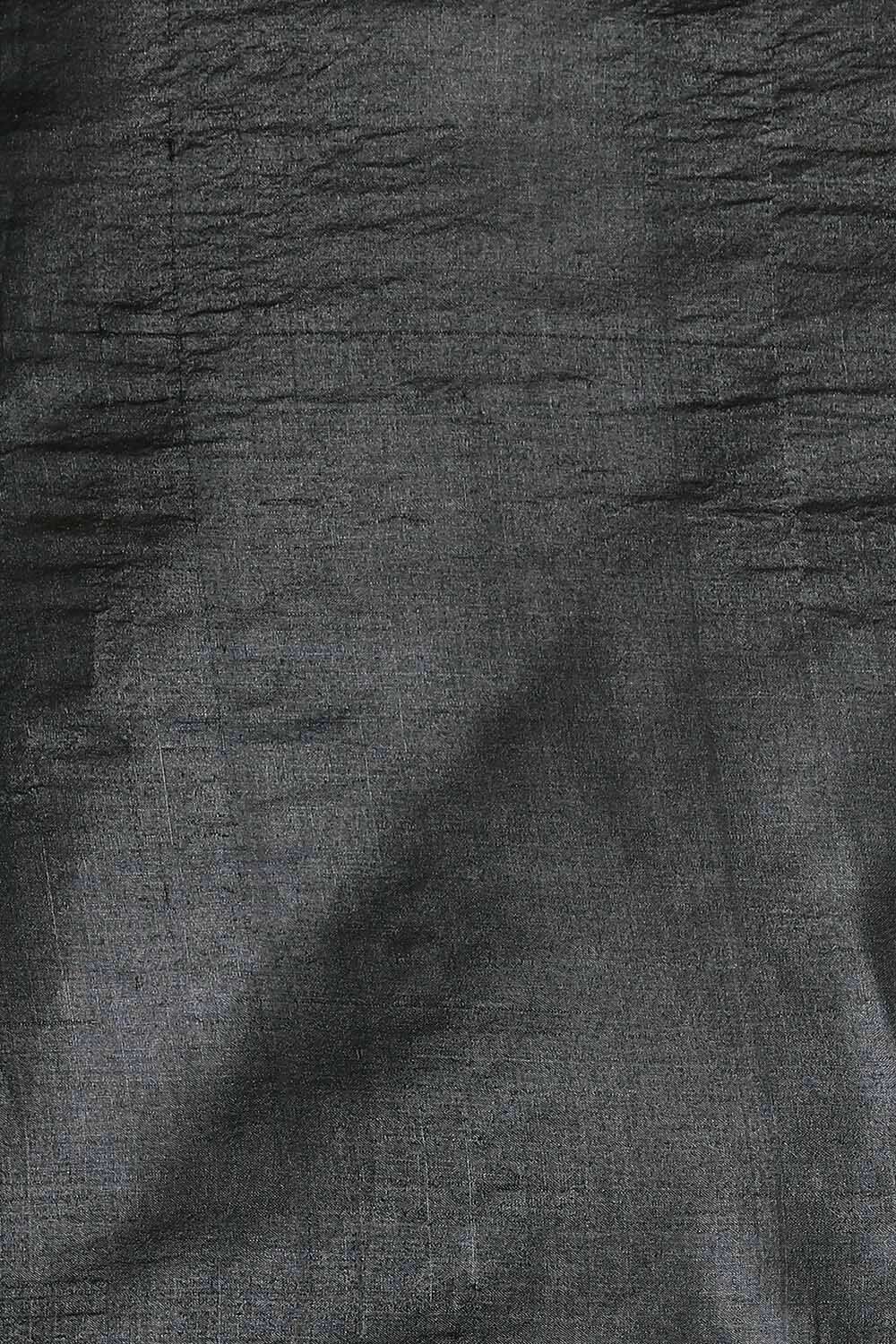 Grey Pure Tussar Silk Printed Saree image number null