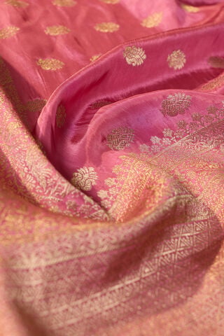 Pink Woven Pure Viscose Saree thumbnail image number null