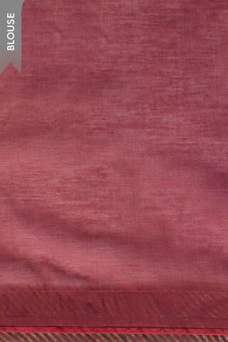 Dark Red Embroidered Pure Silk Cotton Saree thumbnail image number null