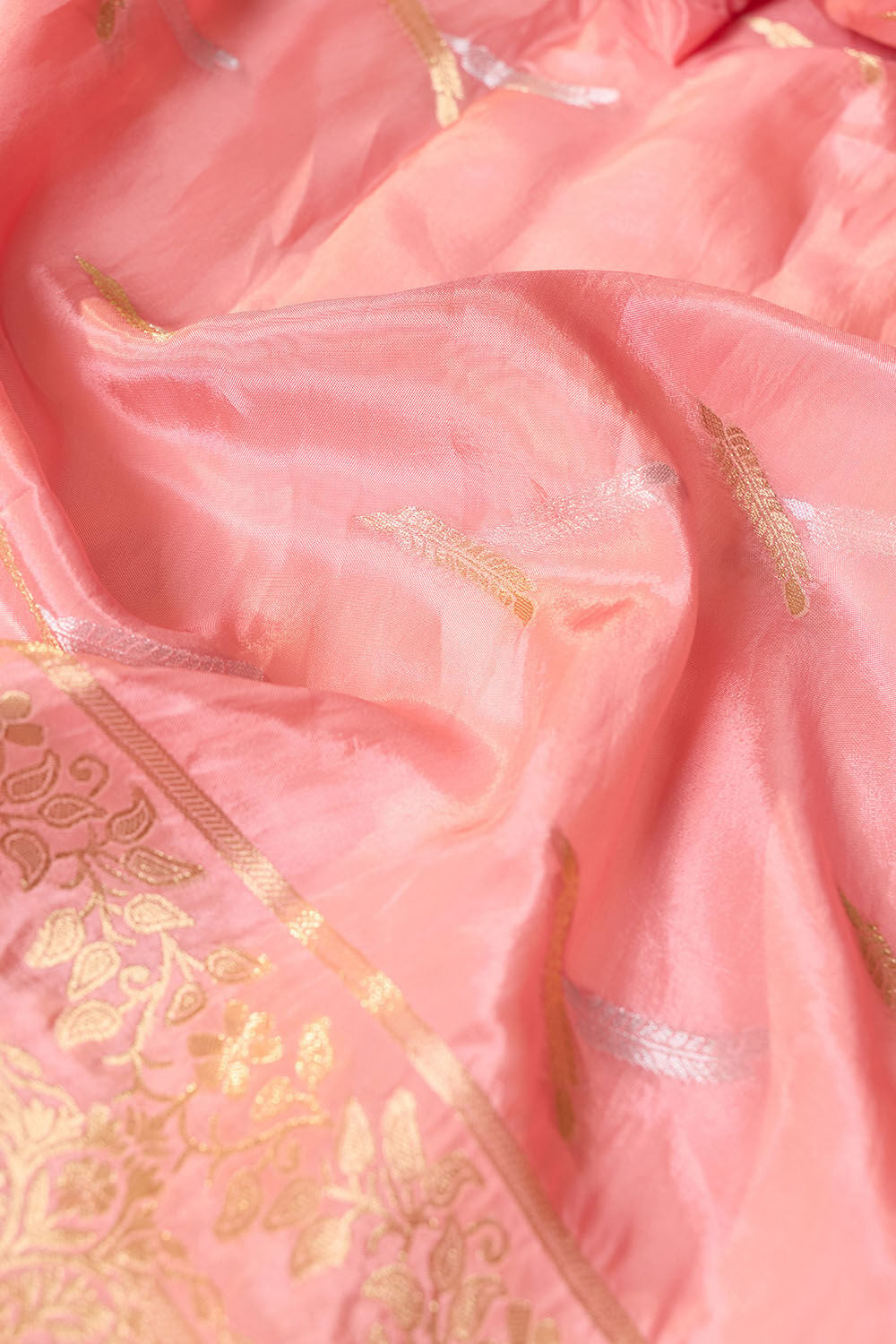 Light Pink Woven Pure Viscose Saree image number null
