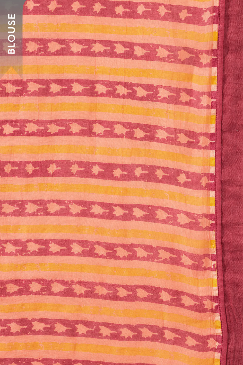Pink Pure Silk Cotton Block Printed Bengal Saree image number null