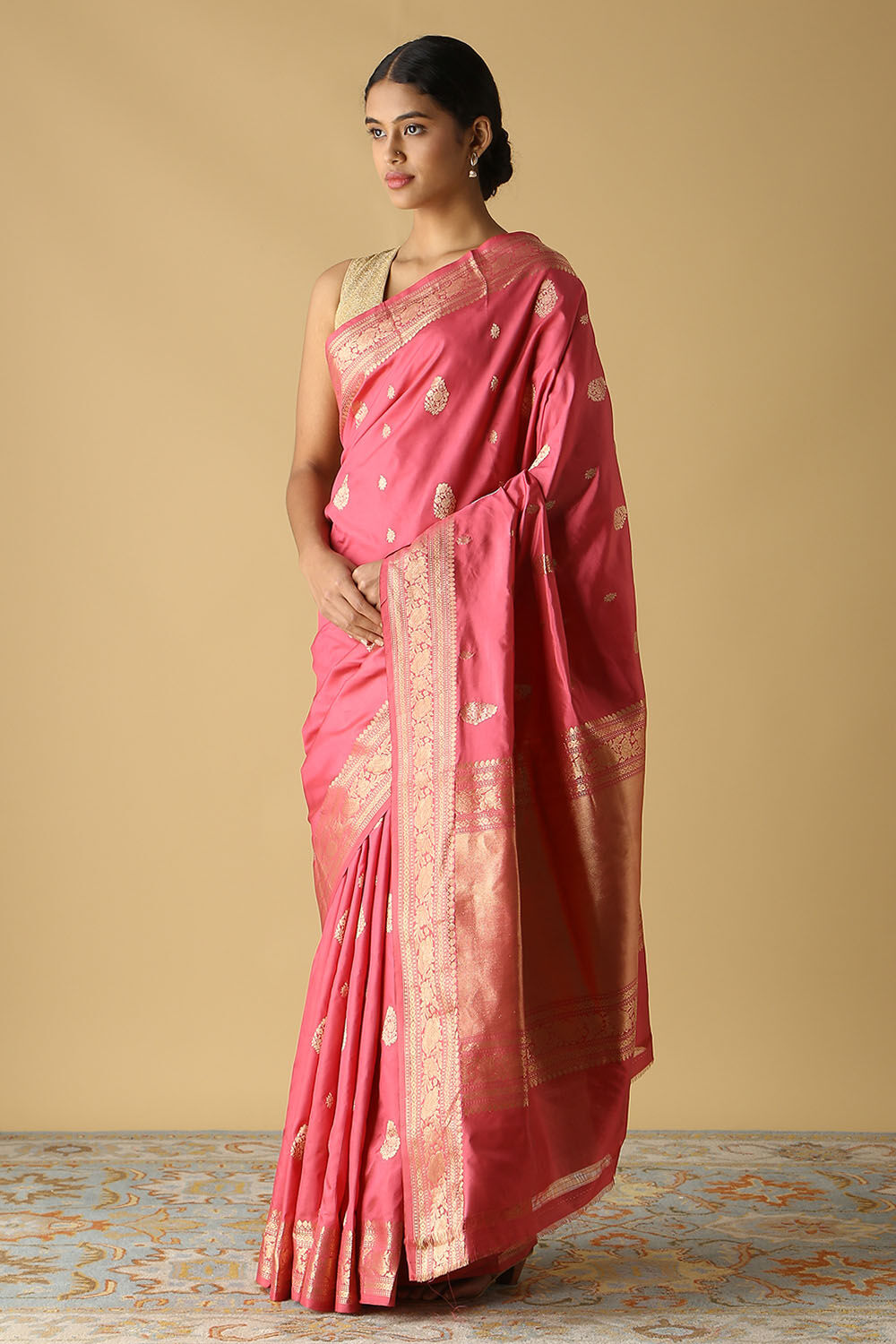 Pink Pure Silk Banarasi Saree image number null