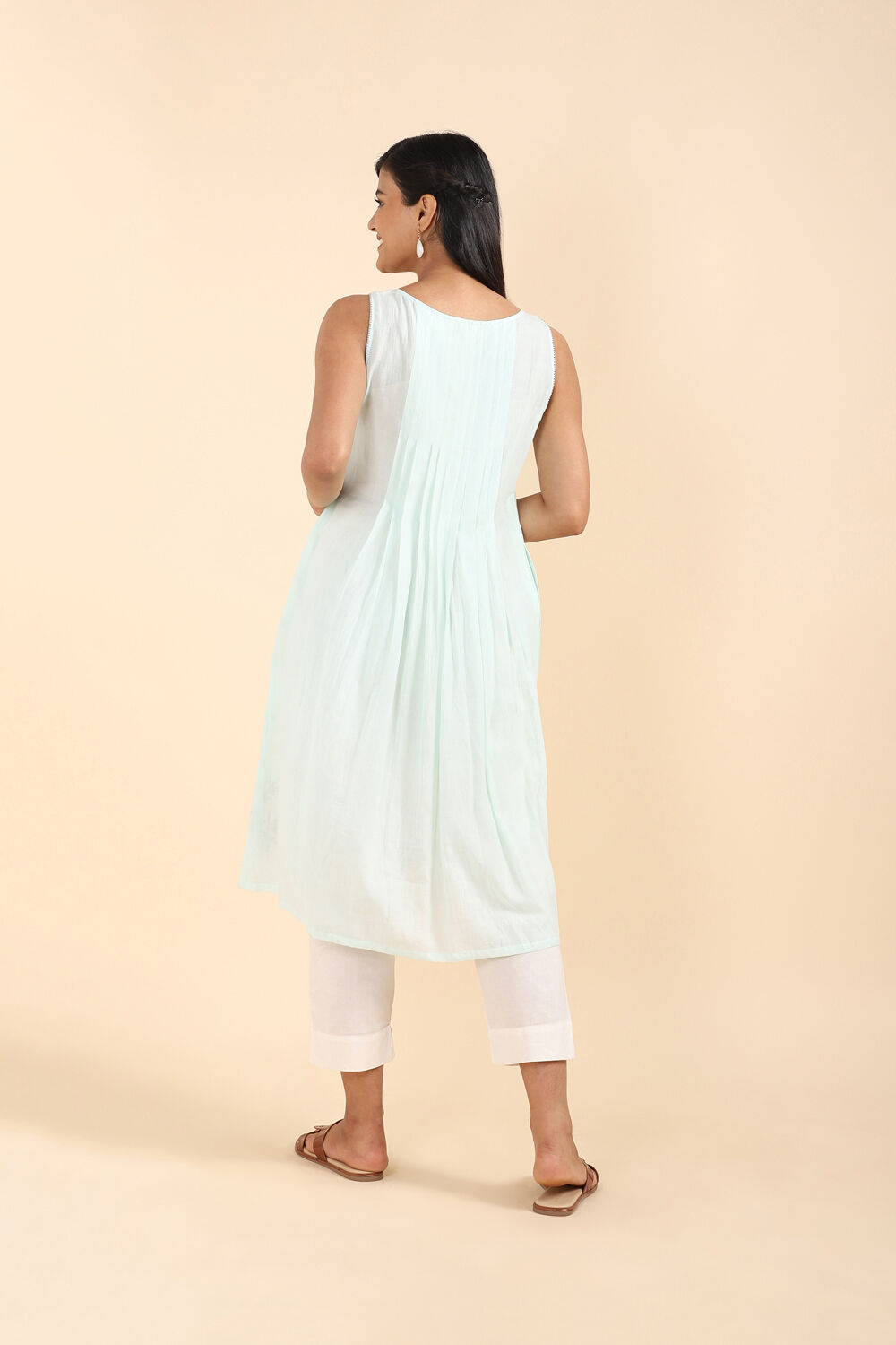 Light Blue Cotton Jamdani Kurta image number null