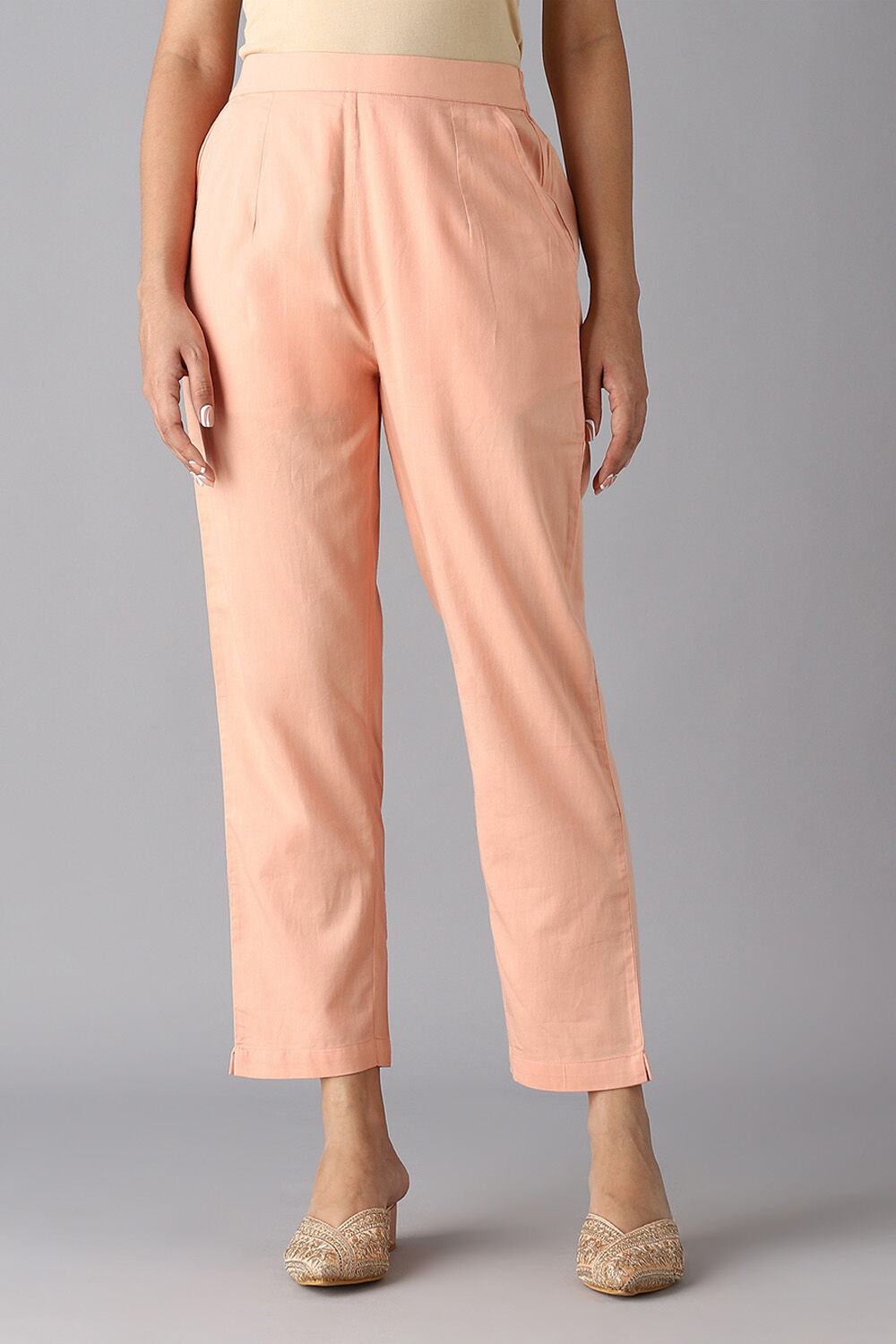 Light Pink Viscose Embroidered Kurta Set image number null