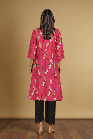 Pink Viscose Embroidered Kurta thumbnail image number null