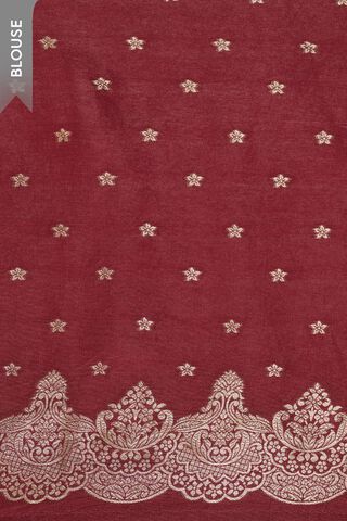 Dark Red Woven Pure Viscose Saree thumbnail image number null