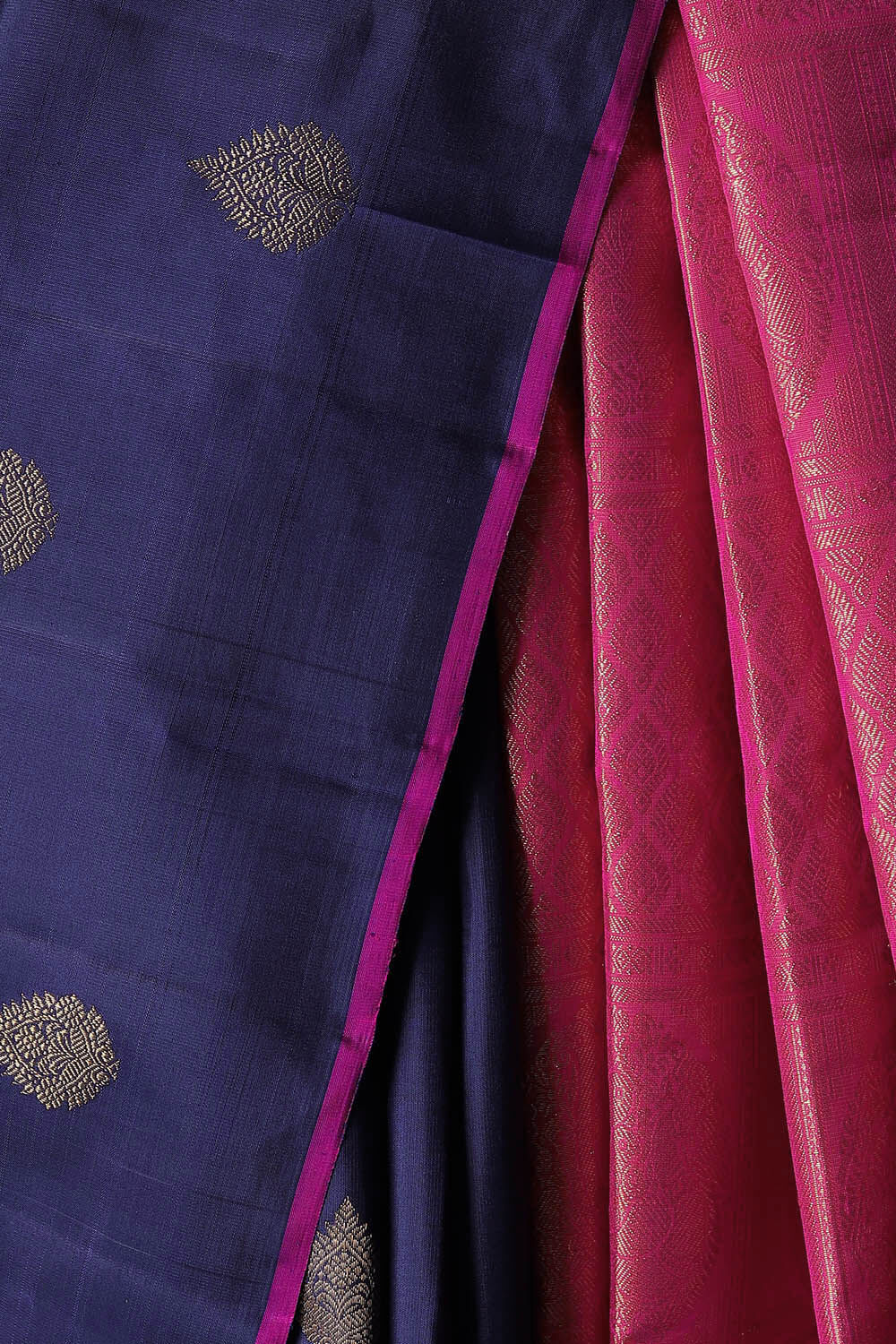 Blue Pure Silk Kanjivaram Saree image number null