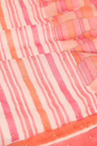 Pink Pure Silk Cotton Mukaish Saree thumbnail image number null