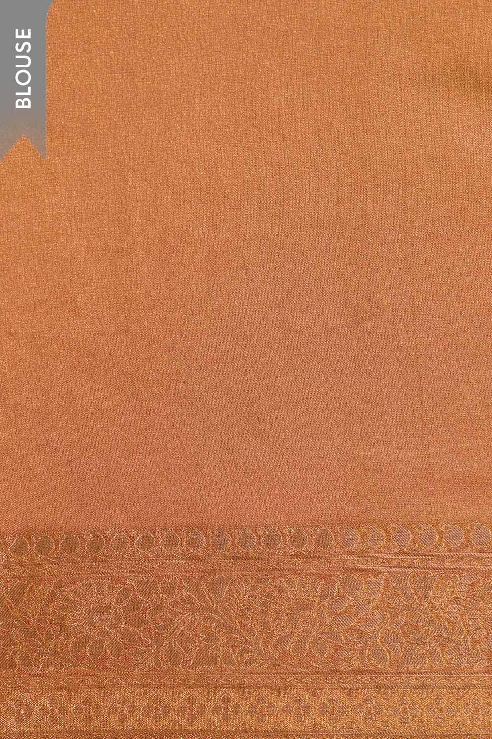 Light Red Viscose Tissue Woven Saree image number null