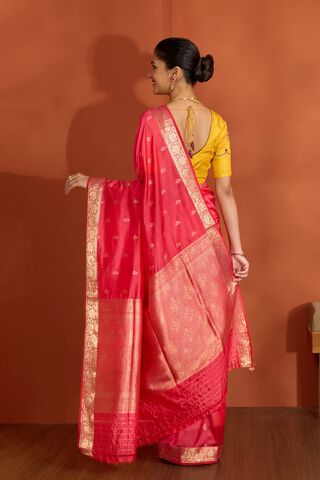 Pink Silk Viscose Cutwork Banarasi Saree thumbnail image number null
