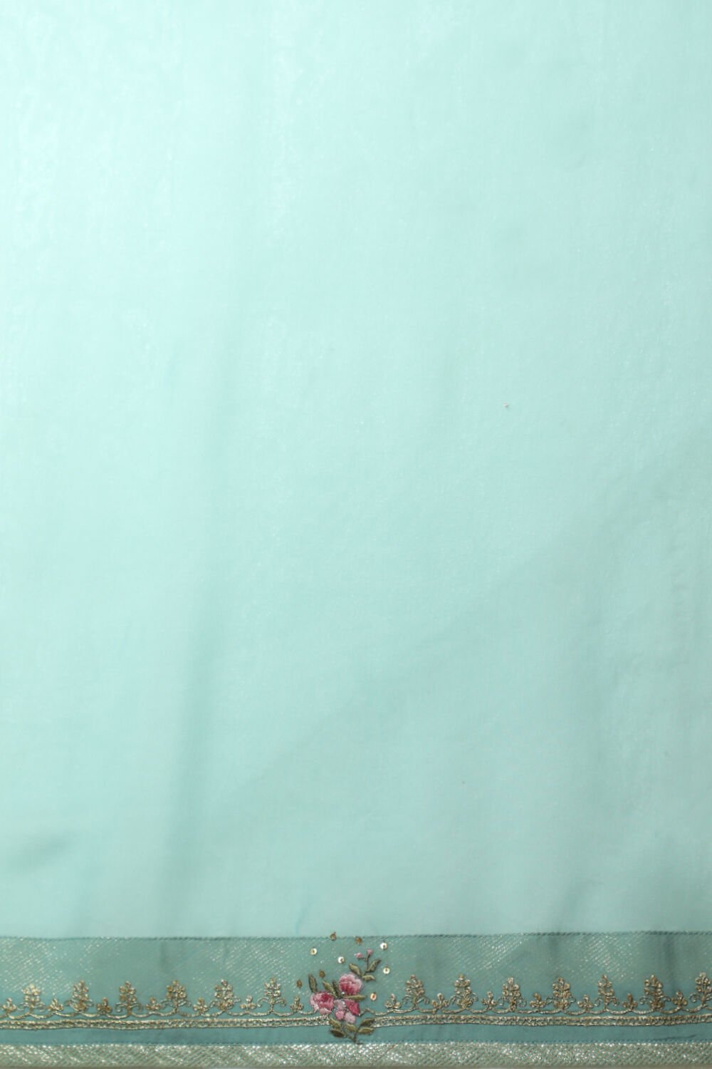 Turquoise Contemporary Viscose Embroidery Saree image number null