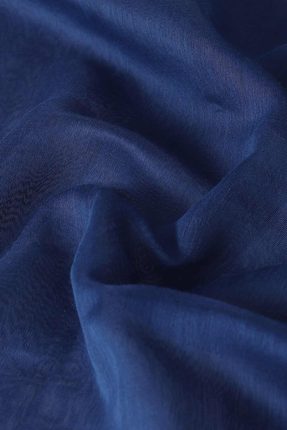 Dark Blue Pure Silk Cotton Bengal Saree image number null