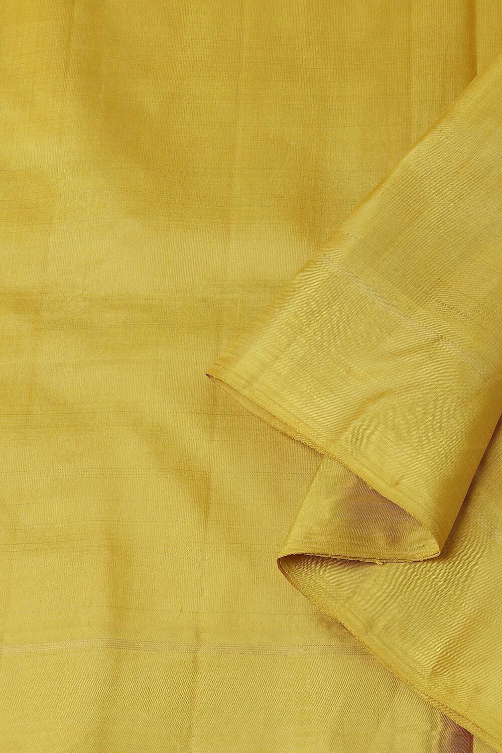 Yellow Pure Silk Kanjivaram Saree image number null