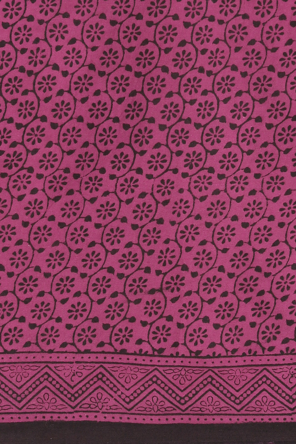 Black Pure and Violet Cotton Bagh Saree image number null