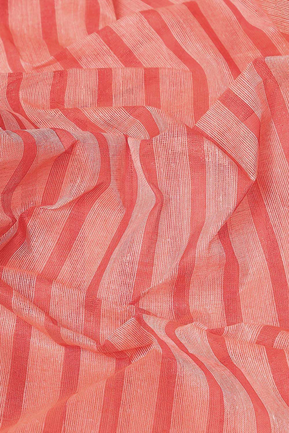 Orange Pure Cotton Bengal Saree image number null