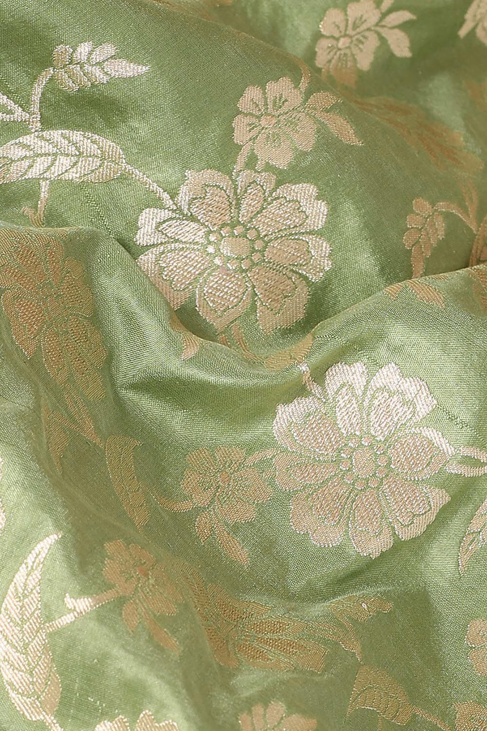 Green Pure Silk Banarasi Saree image number null