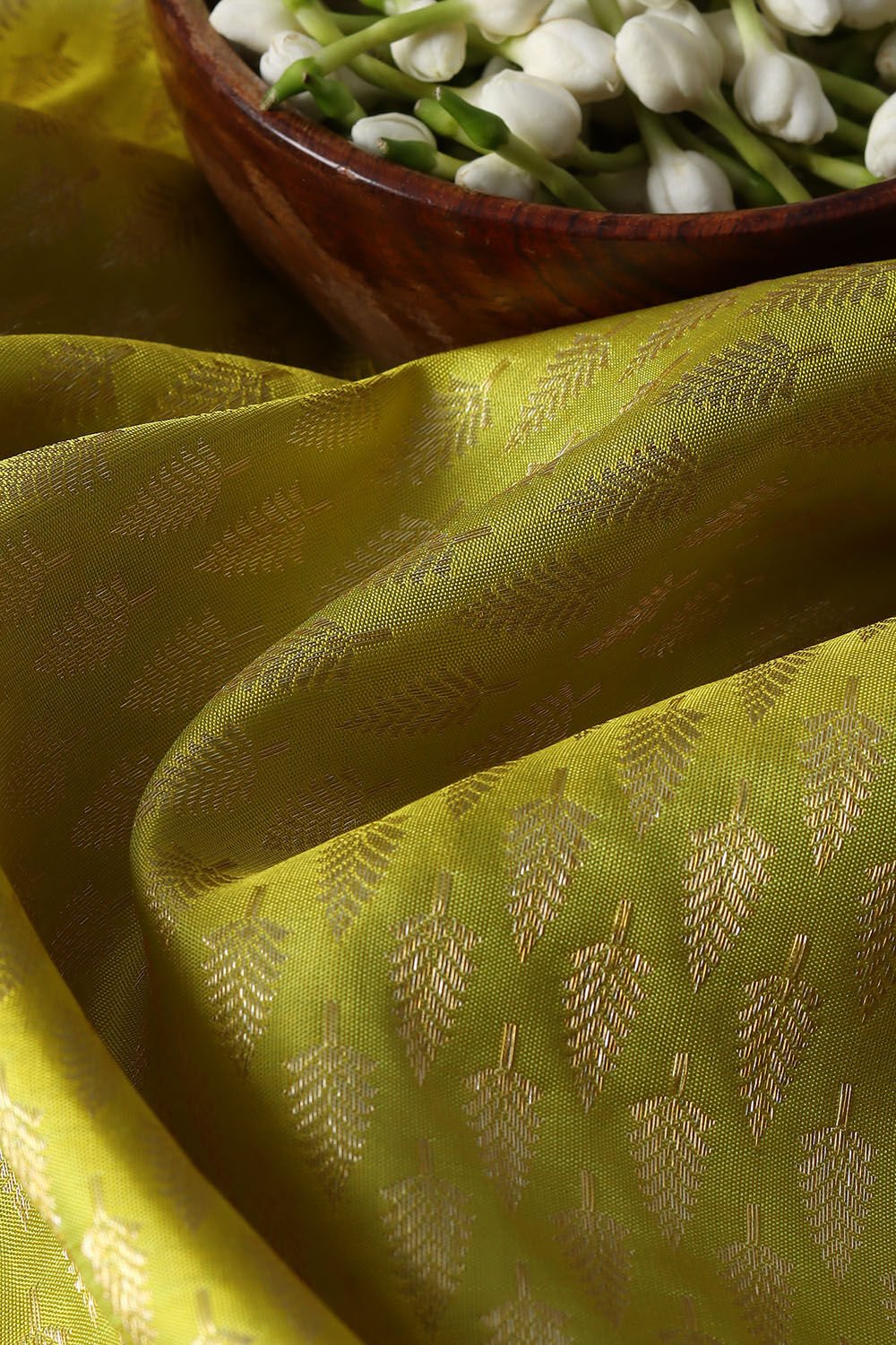 Light Yellow Pure Silk Kanjivaram Saree image number null