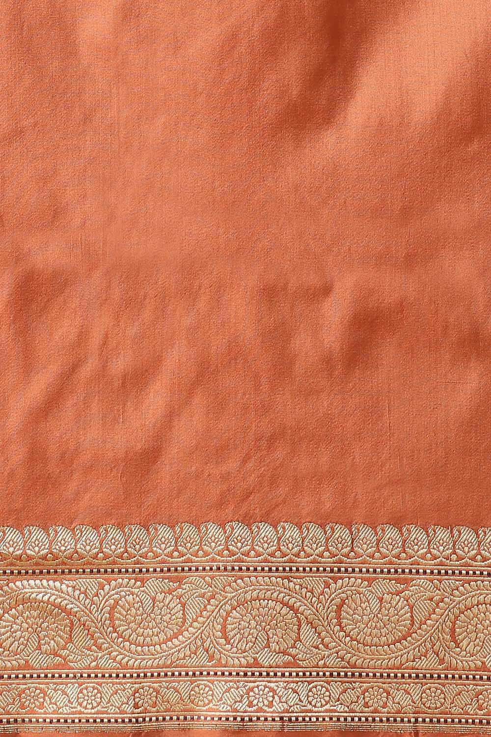 Orange Pure Silk Banarasi Saree image number null