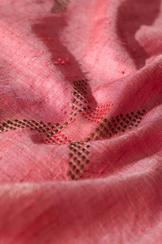 Dark Green Woven Pure Tussar Silk Bhagalpur Saree thumbnail image number null