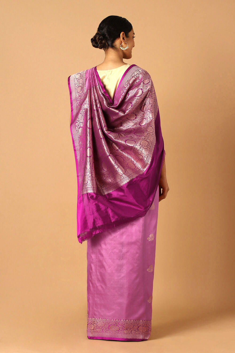 Pink Pure Silk Banarasi Saree image number null