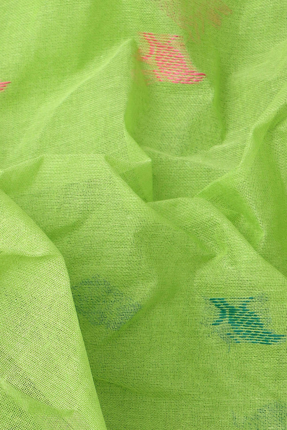 Light Green Pure Cotton Bengal Saree image number null