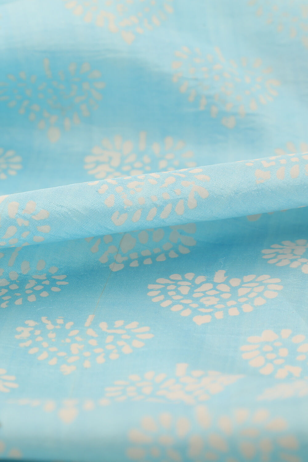 Light Blue Pure Silk South Block Printed Saree image number null
