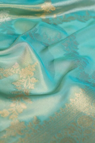 Light Blue   Woven Viscose Tissue Saree thumbnail image number null