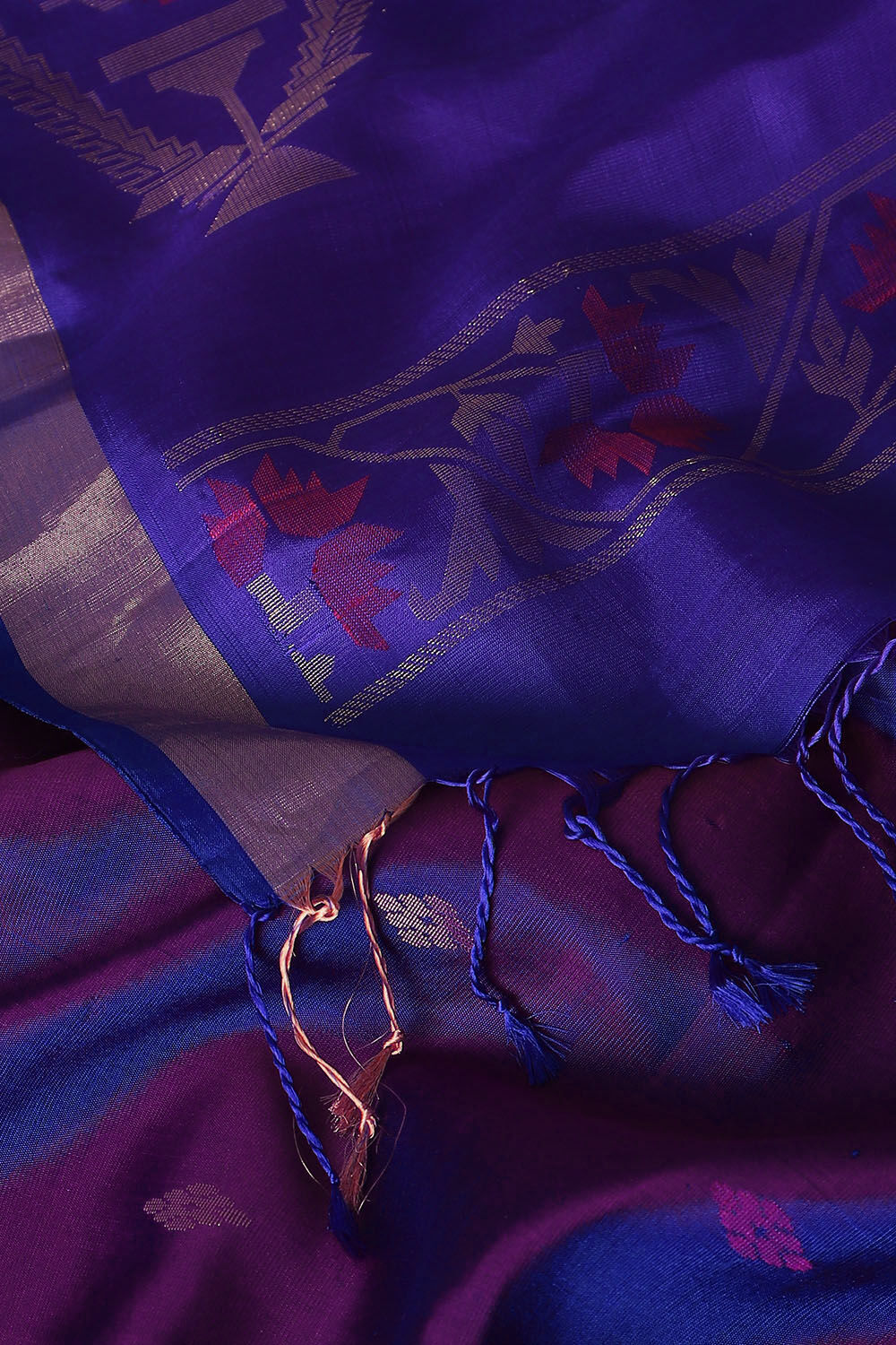 Purple Pure Silk South Saree image number null