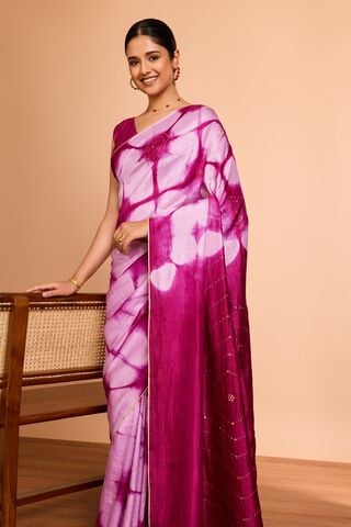 Light Pink Murshidabad Pure Silk Mukaish Saree image number