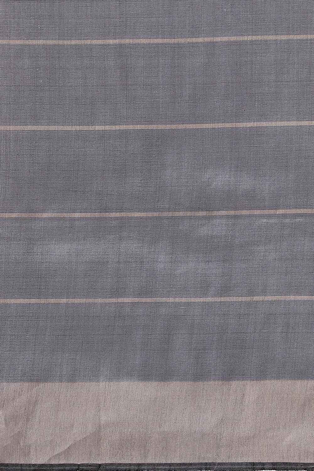 Light Blue Pure Tussar Silk Bhagalpuri Saree image number null