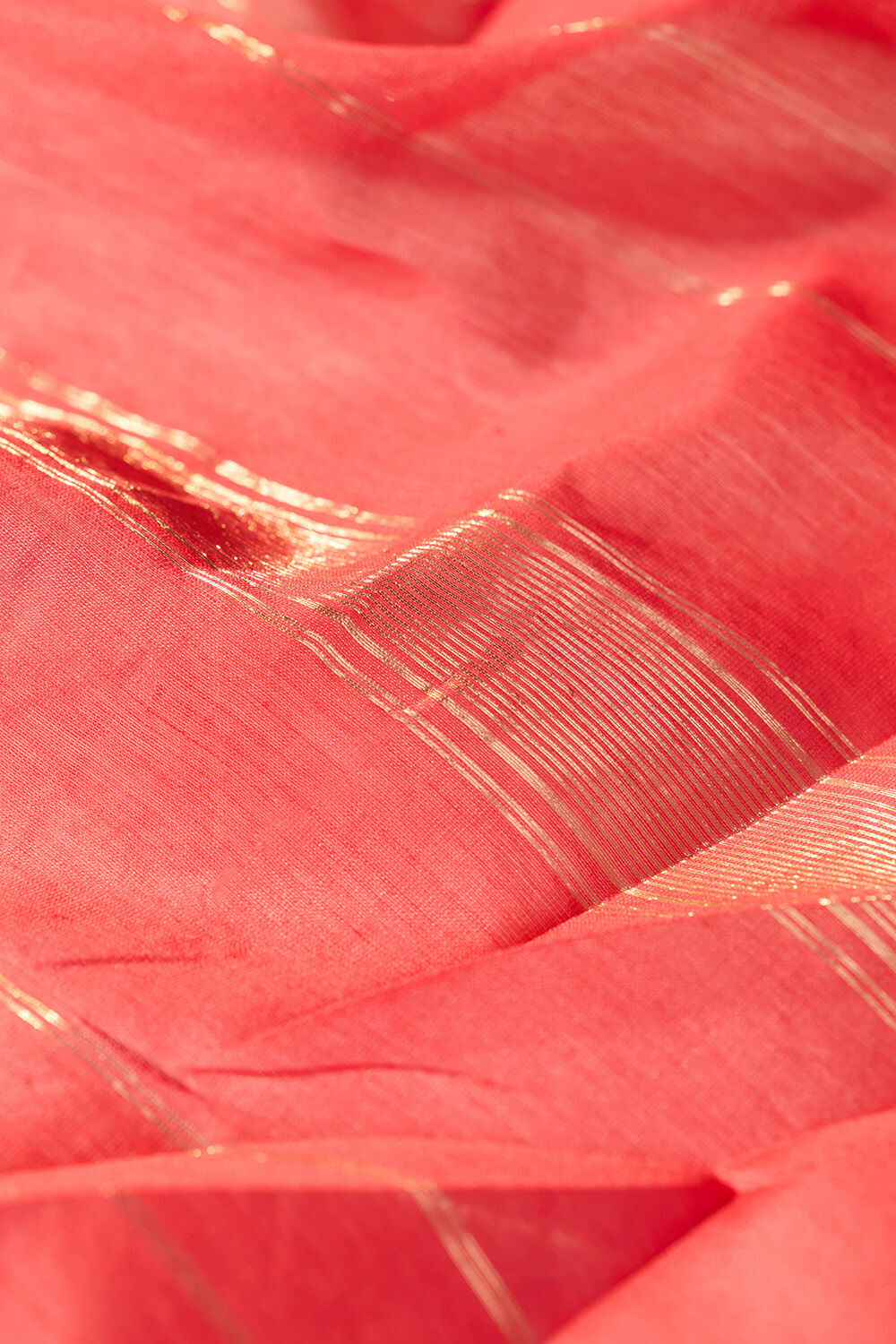 Dark Pink Woven Pure Silk Cotton Maheshwari Saree image number null
