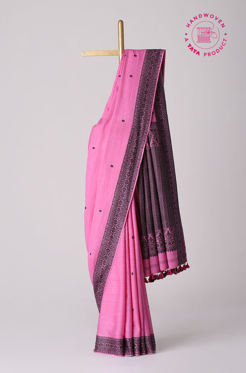 Light Pink Pure Eri Assam Saree
