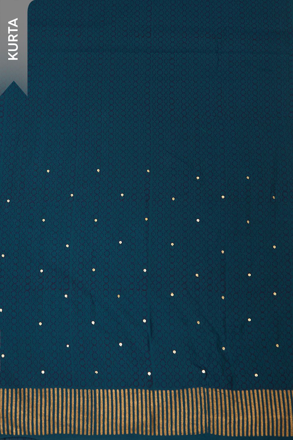 Dark Blue Block Printed Pure Silk Cotton Unstitched Suit Set image number null
