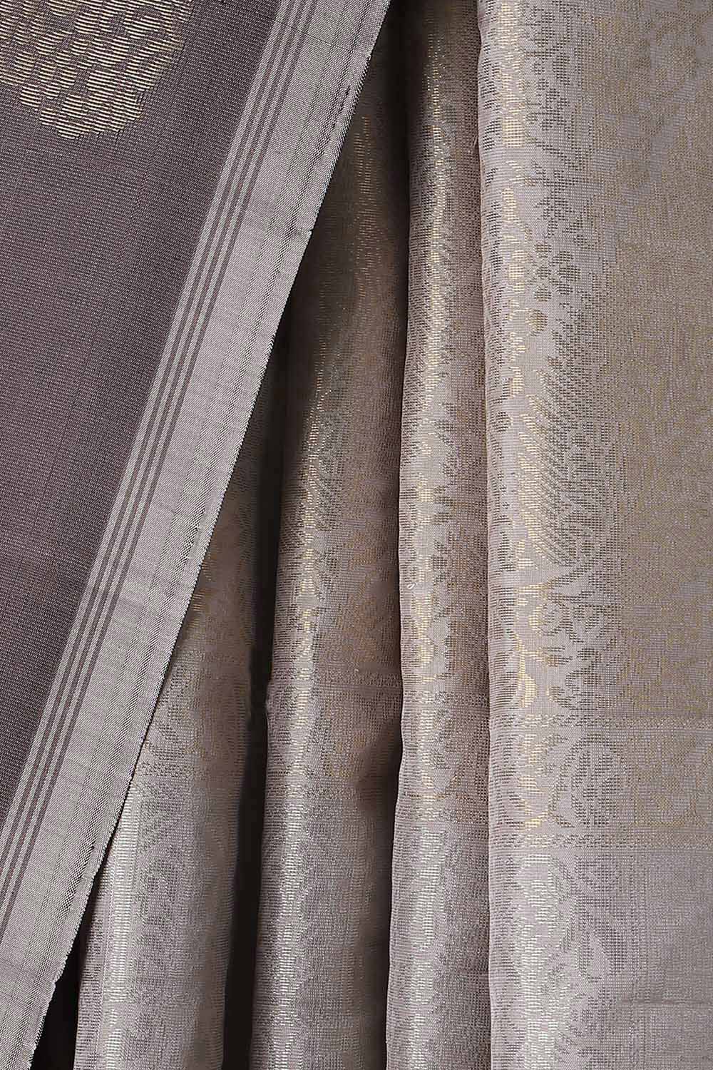 Brown Pure Silk South Saree image number null