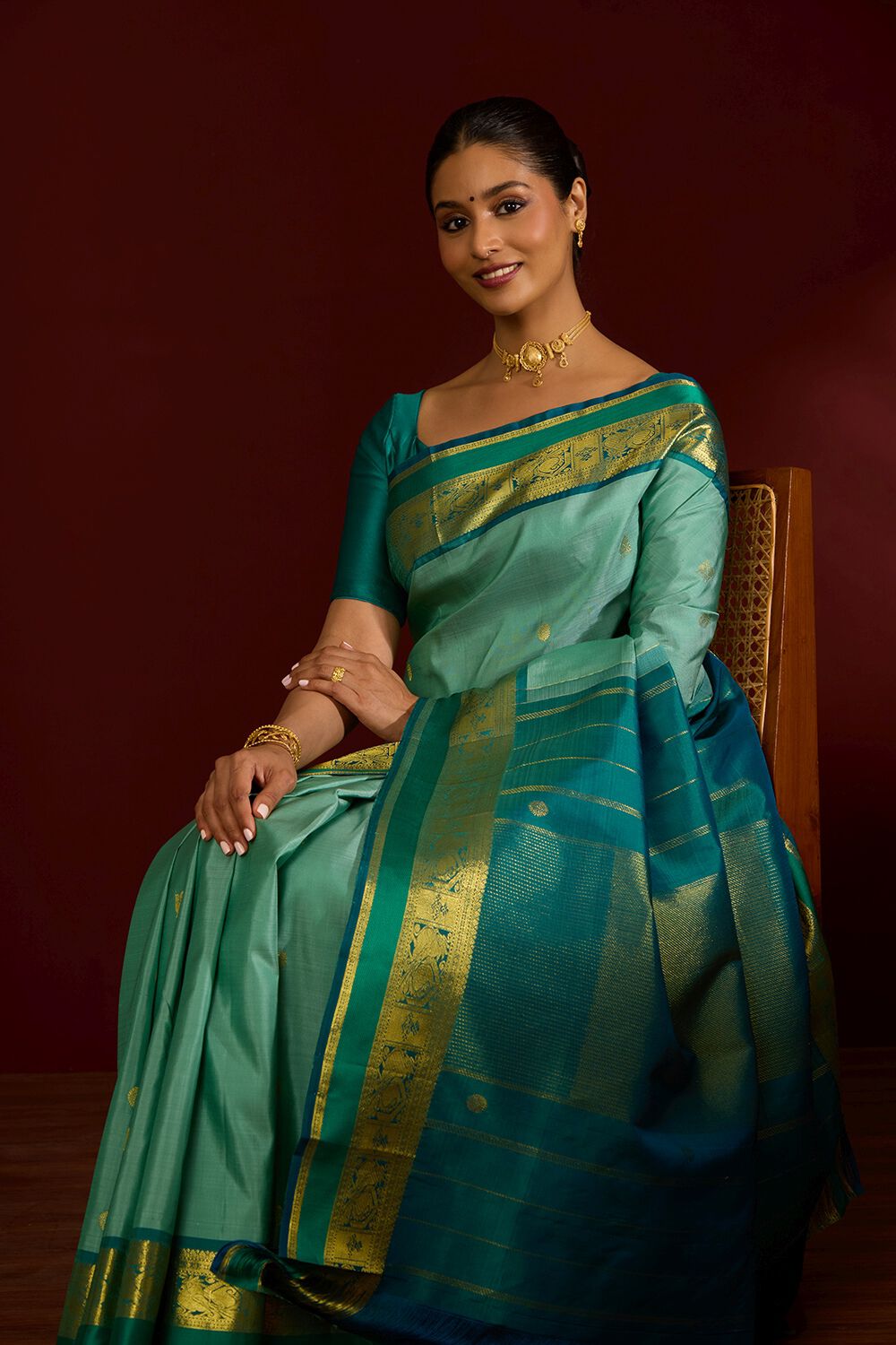 Pure silk bridal sarees clearance